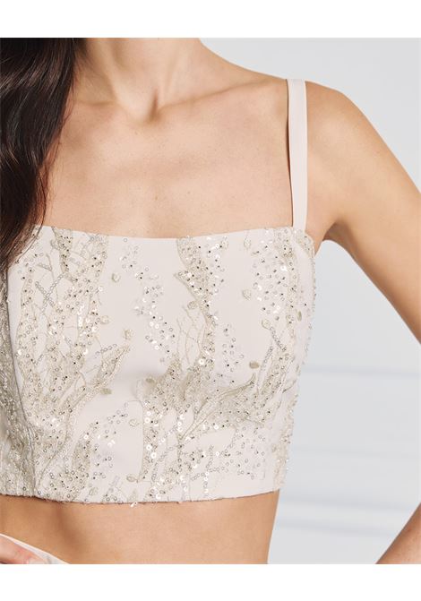 Top bustier con ricami frontali ACCESS fashion | 53-2100-238VANILA